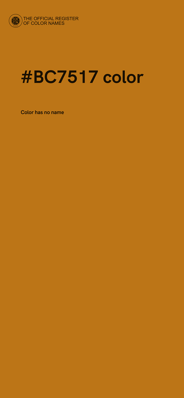 #BC7517 color image
