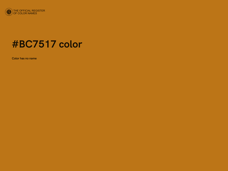 #BC7517 color image