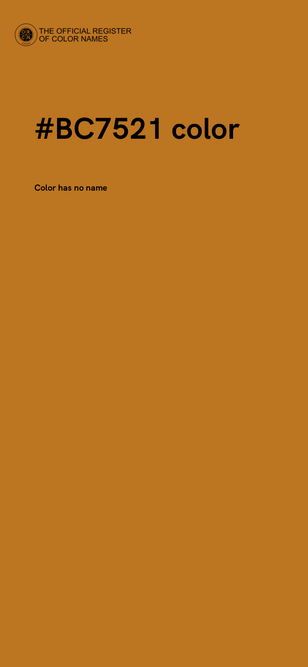#BC7521 color image