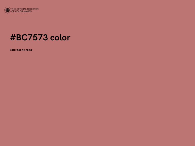 #BC7573 color image