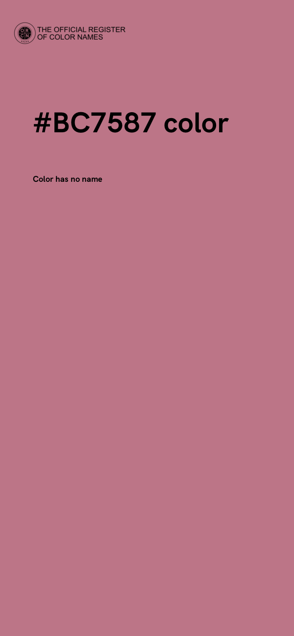#BC7587 color image