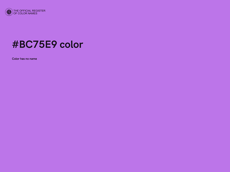 #BC75E9 color image
