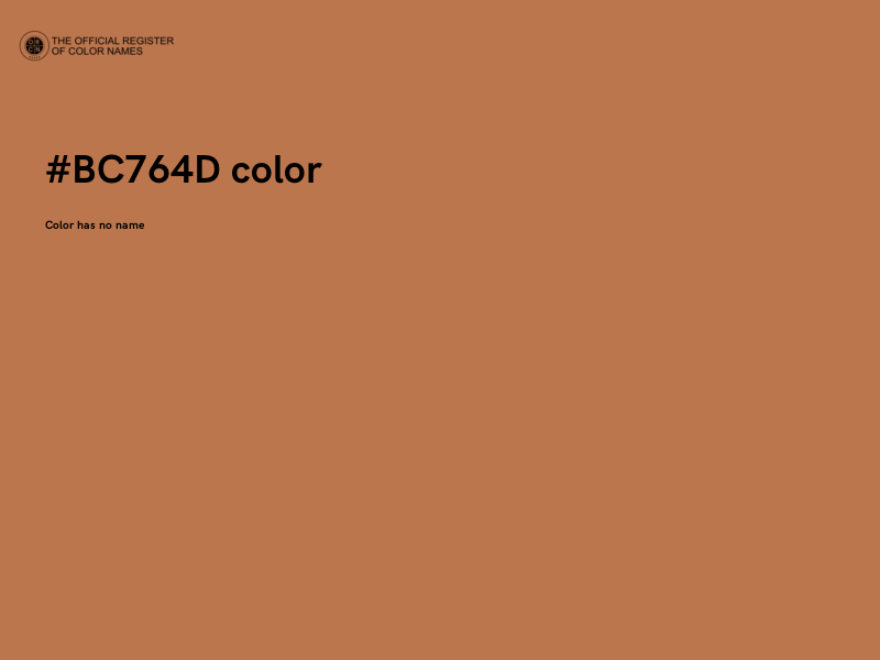 #BC764D color image