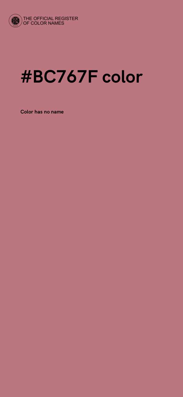 #BC767F color image