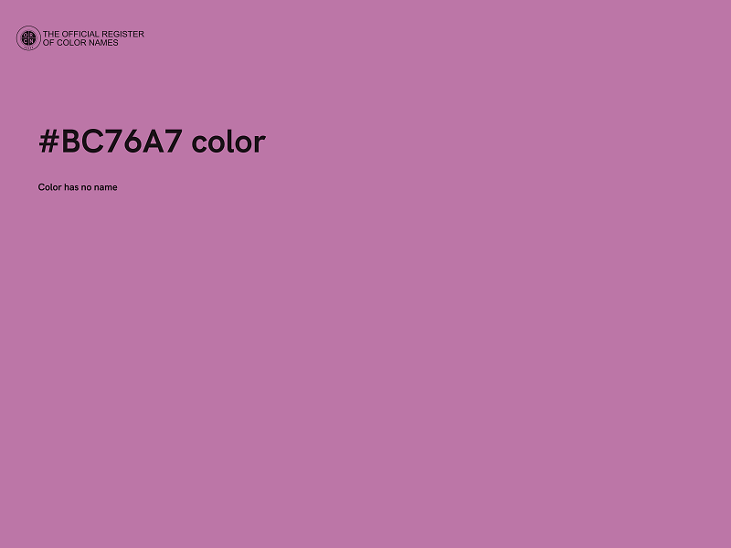 #BC76A7 color image