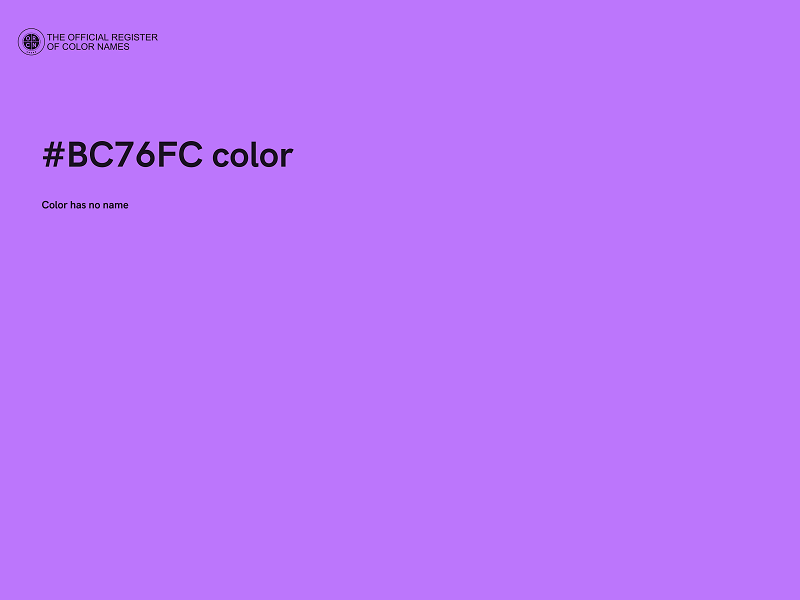 #BC76FC color image