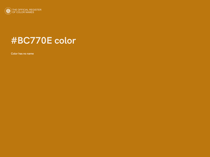 #BC770E color image