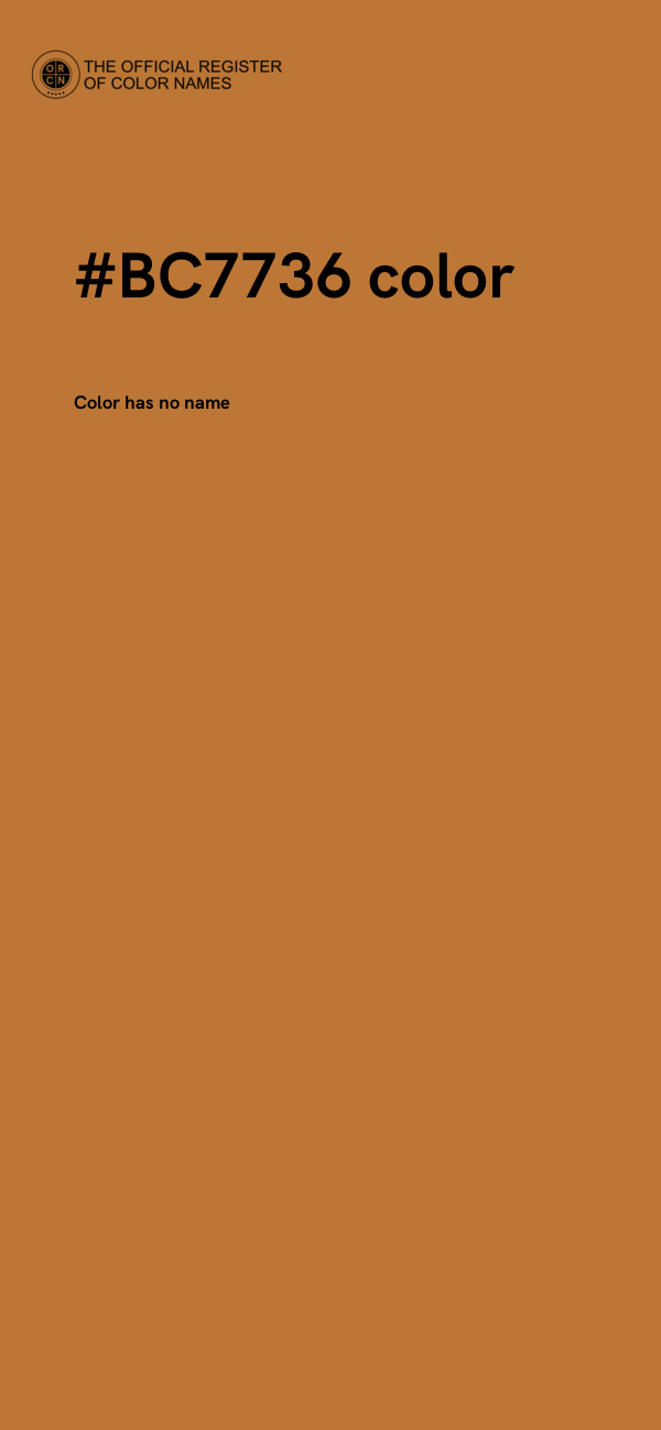 #BC7736 color image