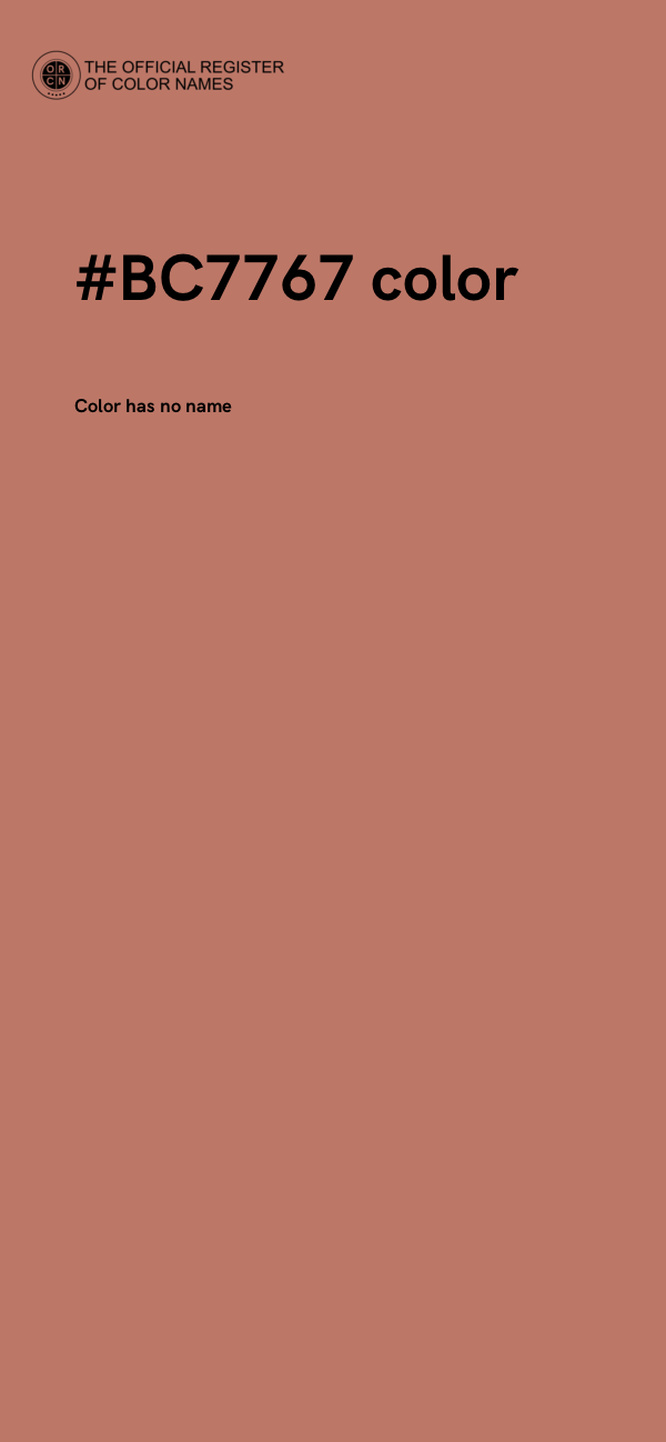 #BC7767 color image