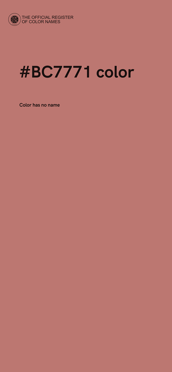 #BC7771 color image