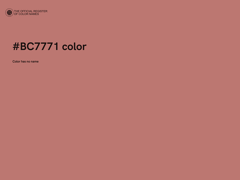 #BC7771 color image