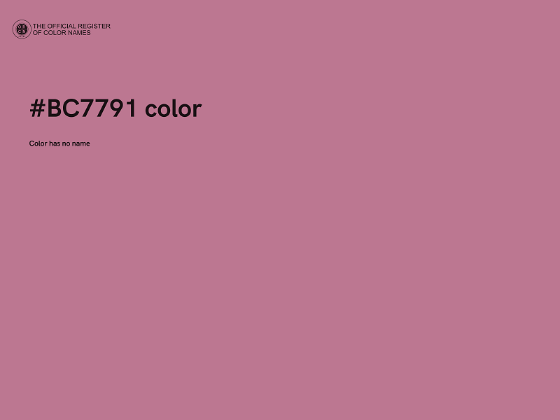 #BC7791 color image