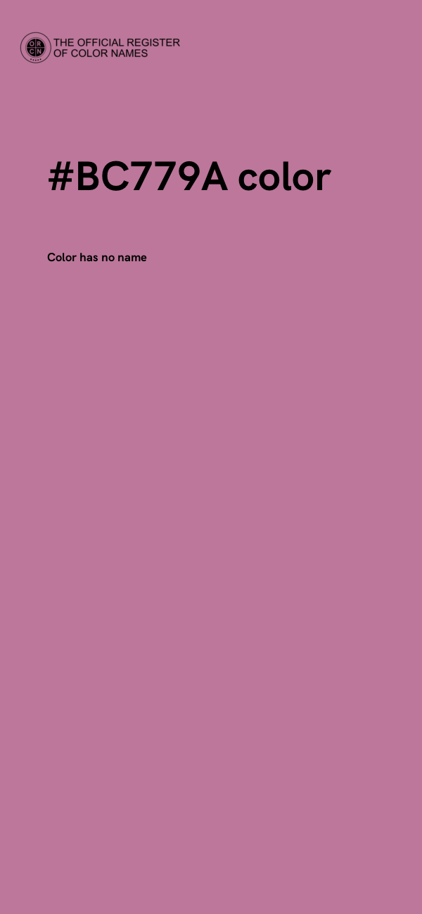 #BC779A color image