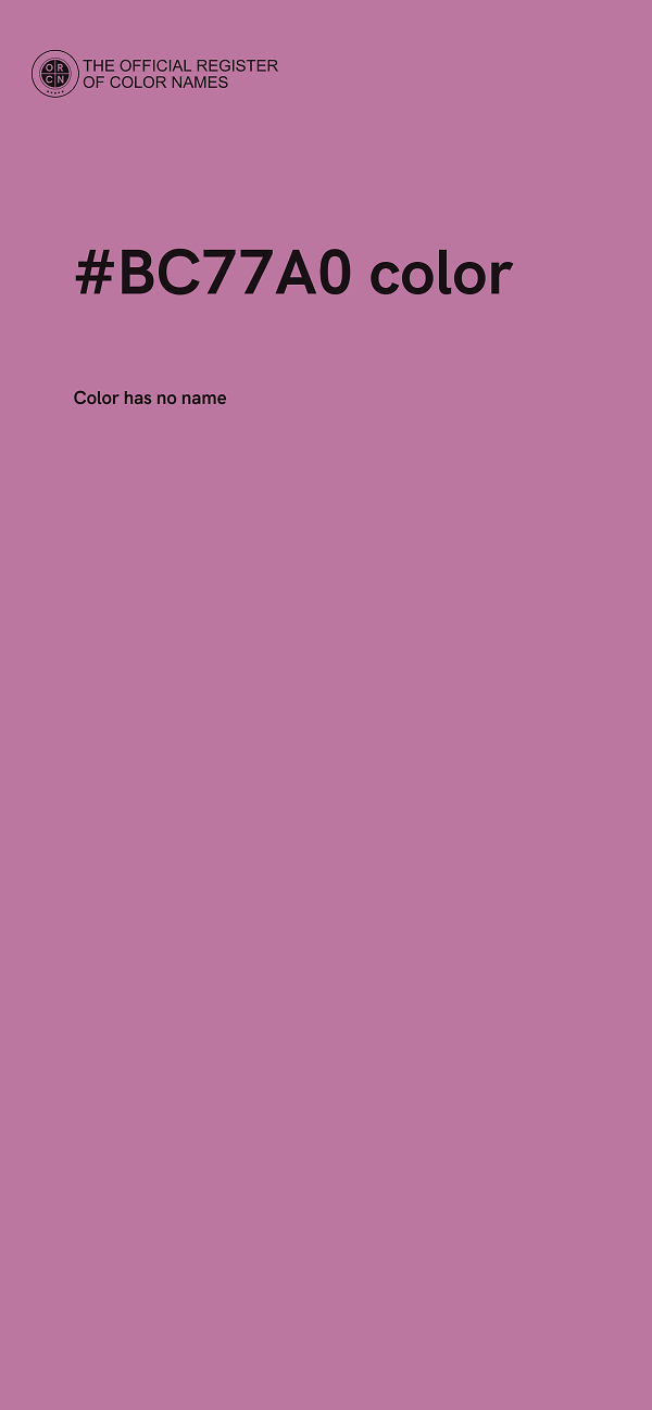 #BC77A0 color image