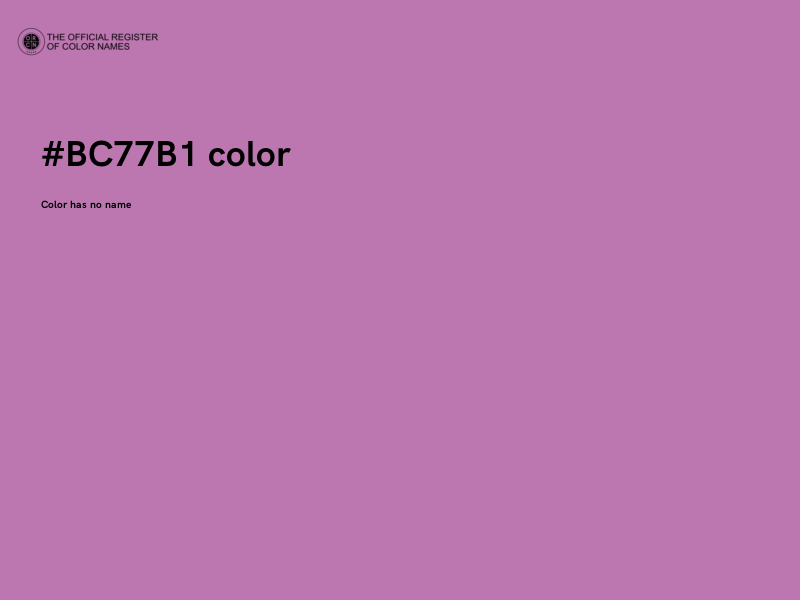 #BC77B1 color image