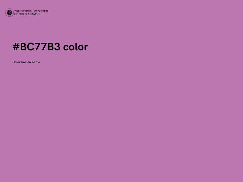 #BC77B3 color image