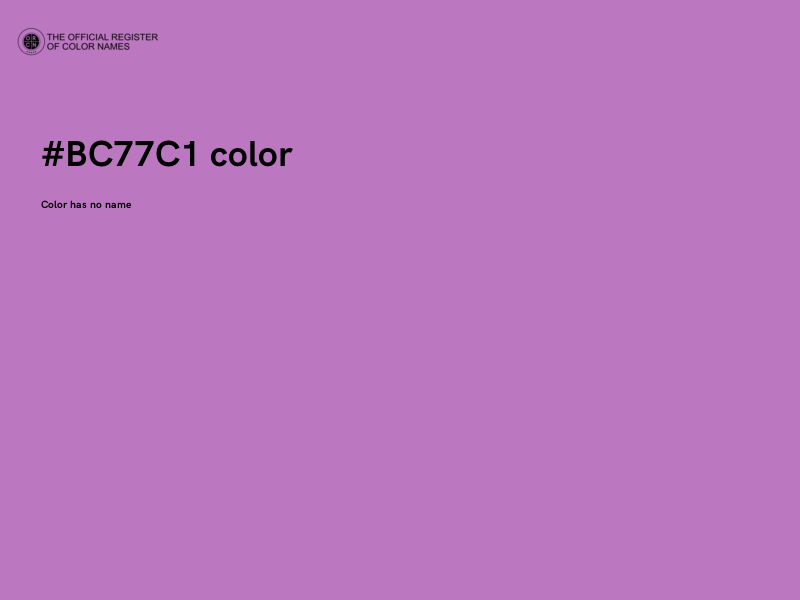 #BC77C1 color image