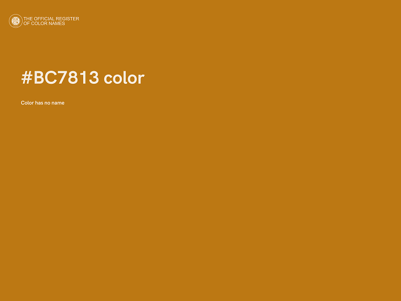 #BC7813 color image