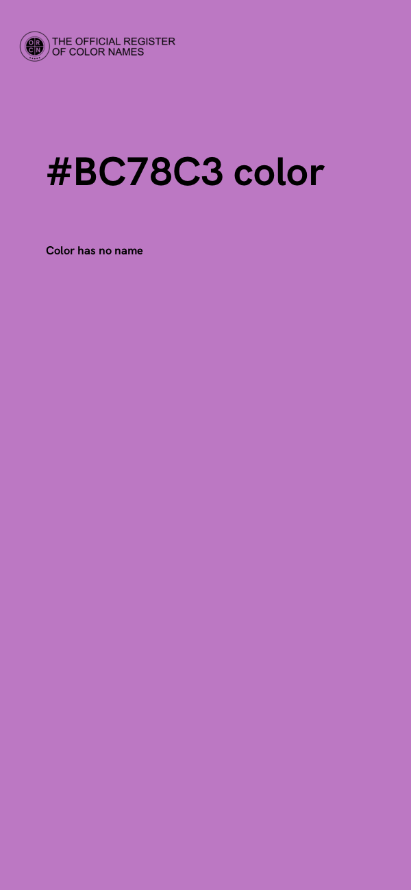 #BC78C3 color image
