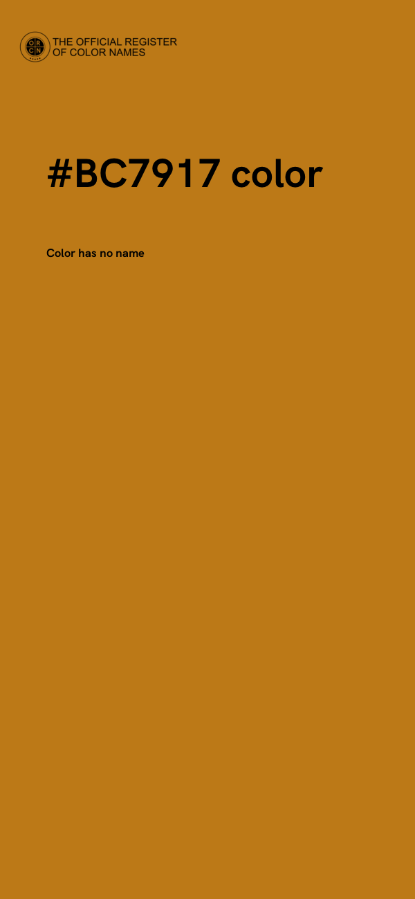 #BC7917 color image