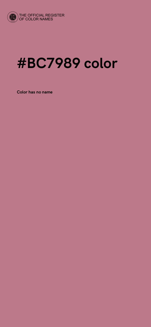 #BC7989 color image