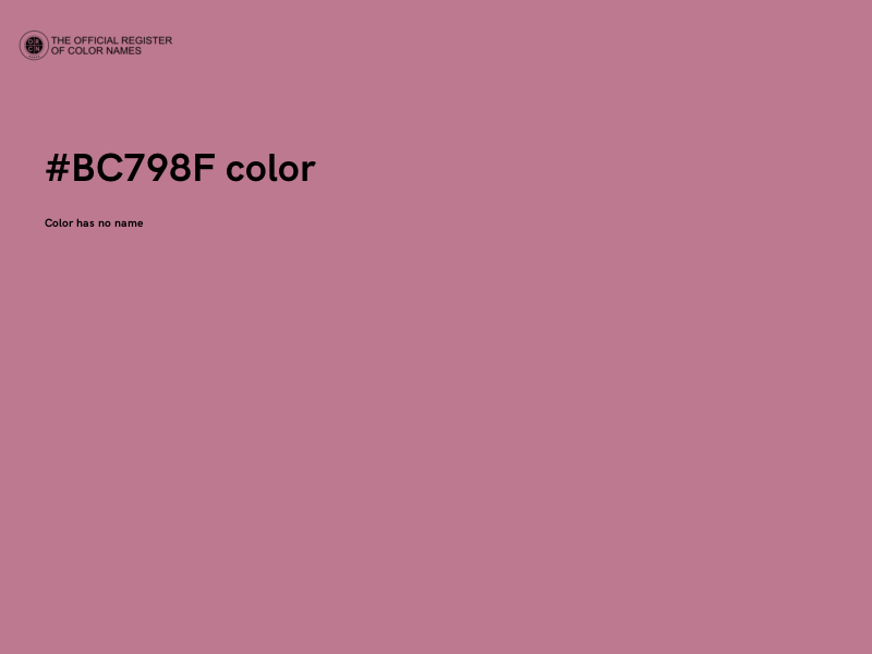#BC798F color image
