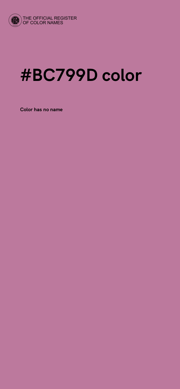 #BC799D color image