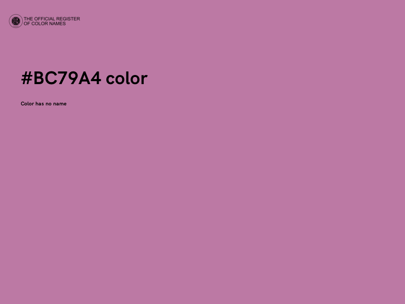 #BC79A4 color image