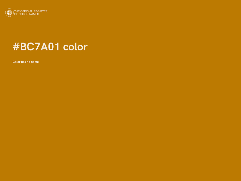 #BC7A01 color image