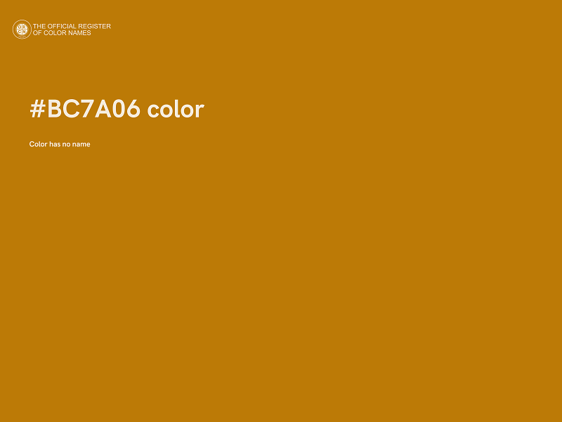 #BC7A06 color image