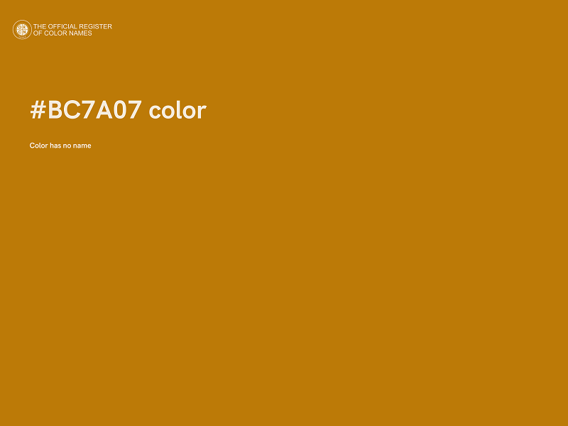 #BC7A07 color image