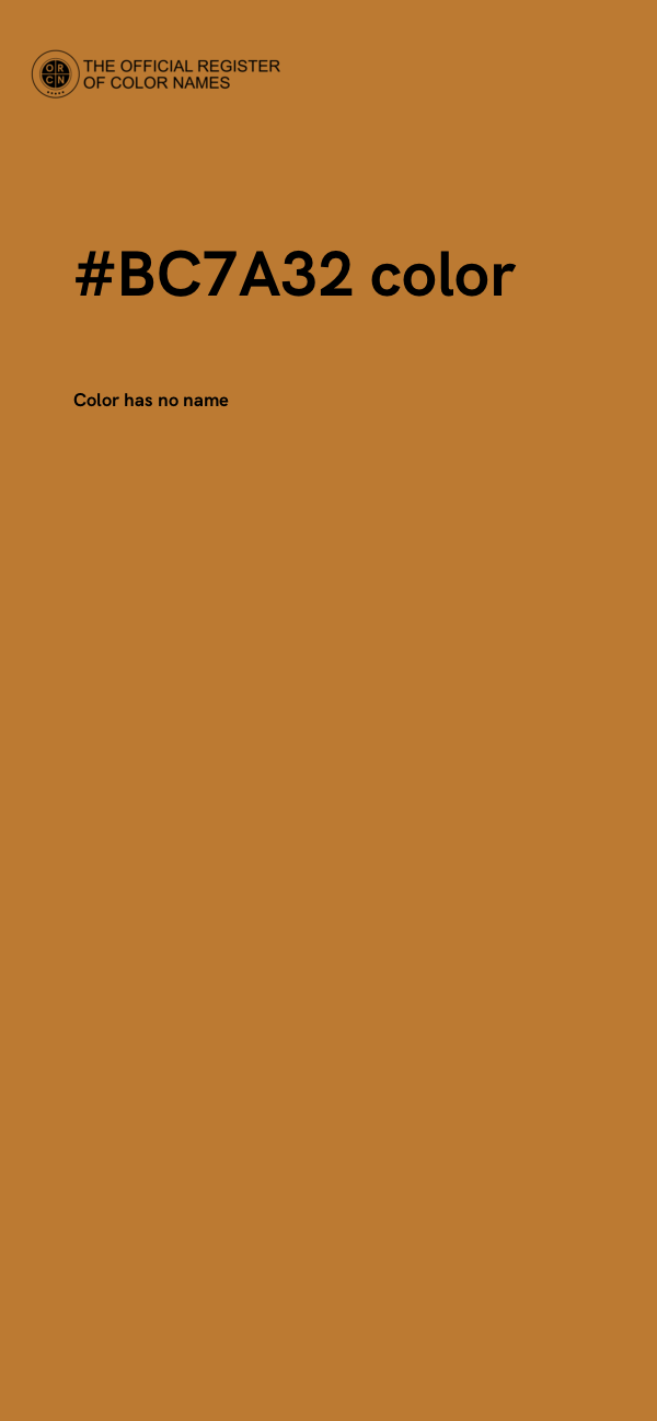 #BC7A32 color image