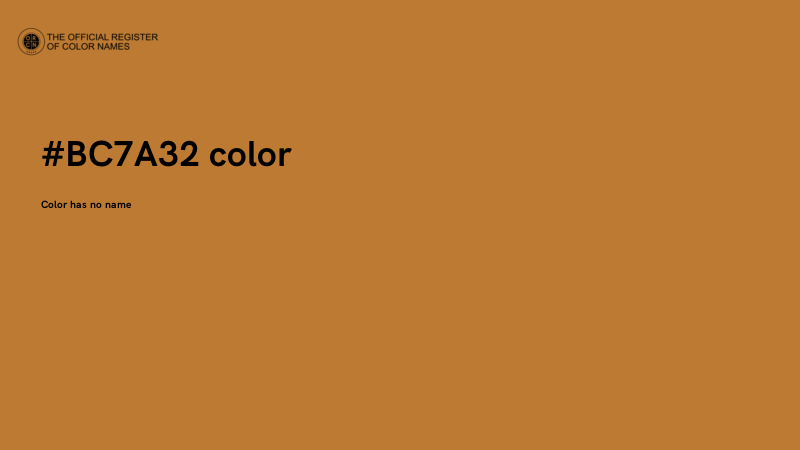 #BC7A32 color image