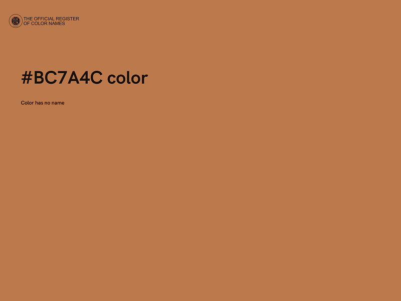 #BC7A4C color image