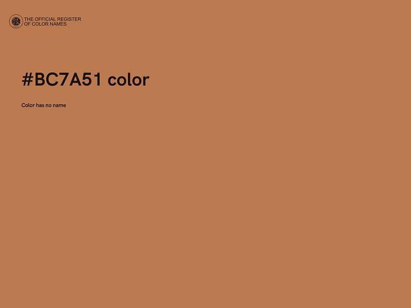 #BC7A51 color image