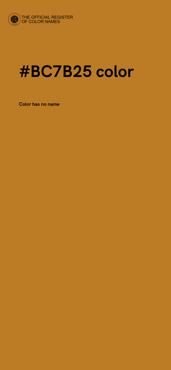 #BC7B25 color image