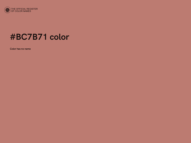 #BC7B71 color image