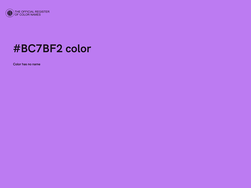 #BC7BF2 color image