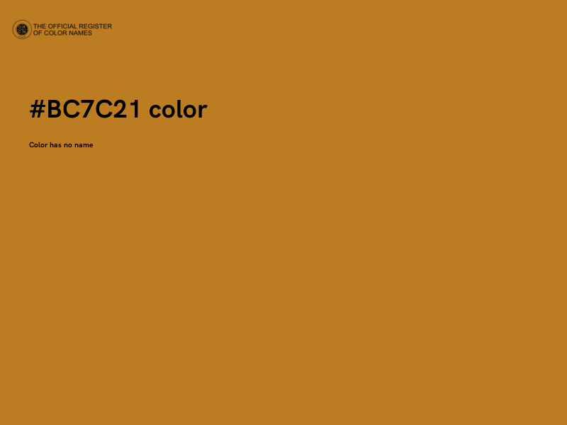 #BC7C21 color image