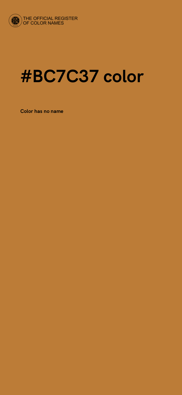 #BC7C37 color image