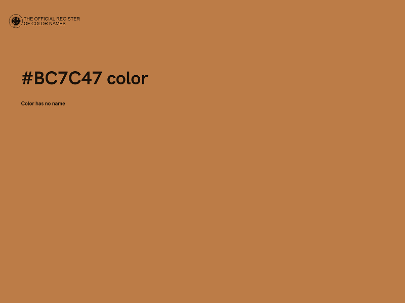 #BC7C47 color image