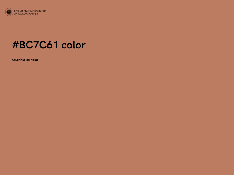#BC7C61 color image