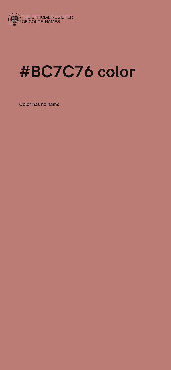 #BC7C76 color image