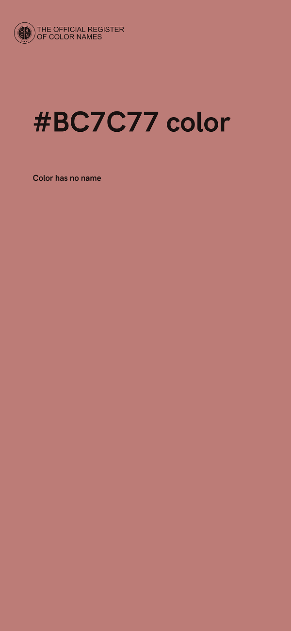 #BC7C77 color image