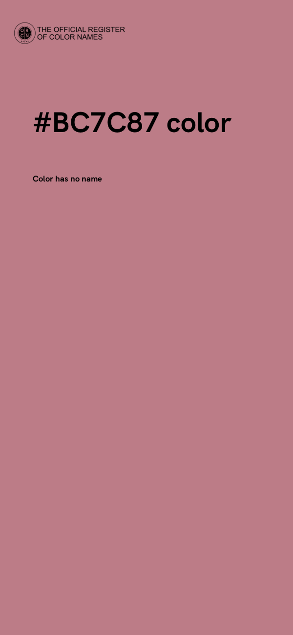 #BC7C87 color image