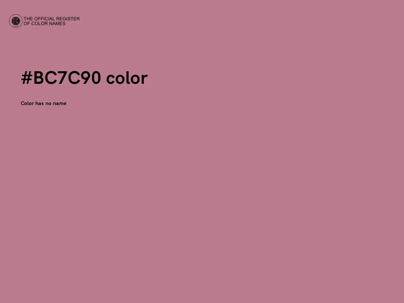 #BC7C90 color image