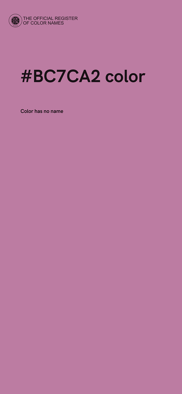 #BC7CA2 color image