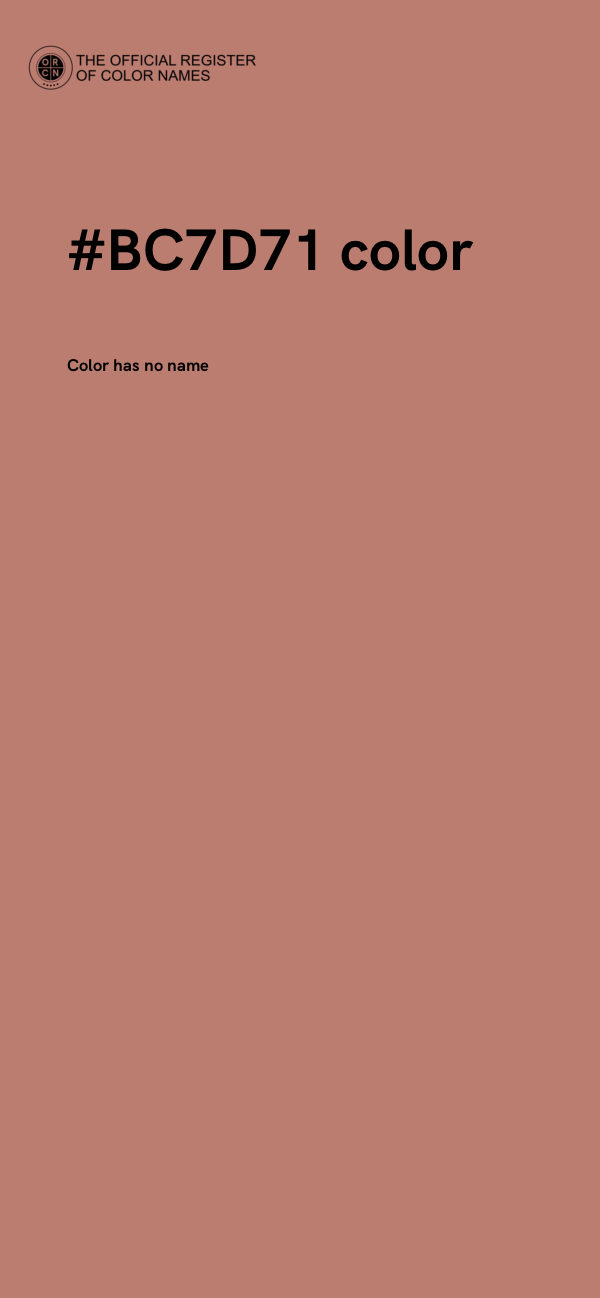 #BC7D71 color image