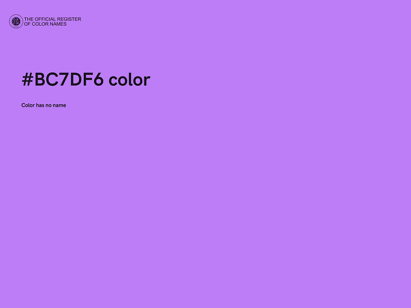 #BC7DF6 color image