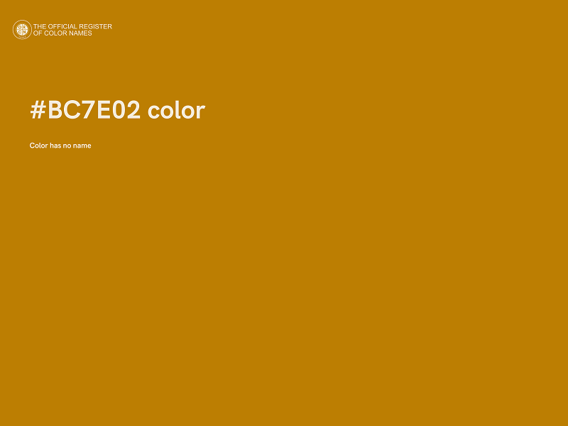 #BC7E02 color image